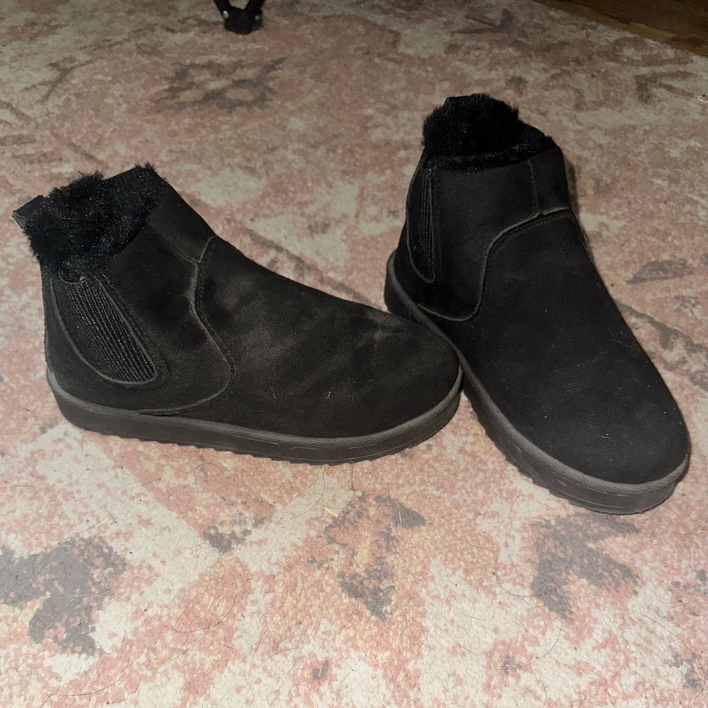 Black Slip On Boots